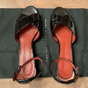 Marc by Marc Jacobs Black Patent Sandals